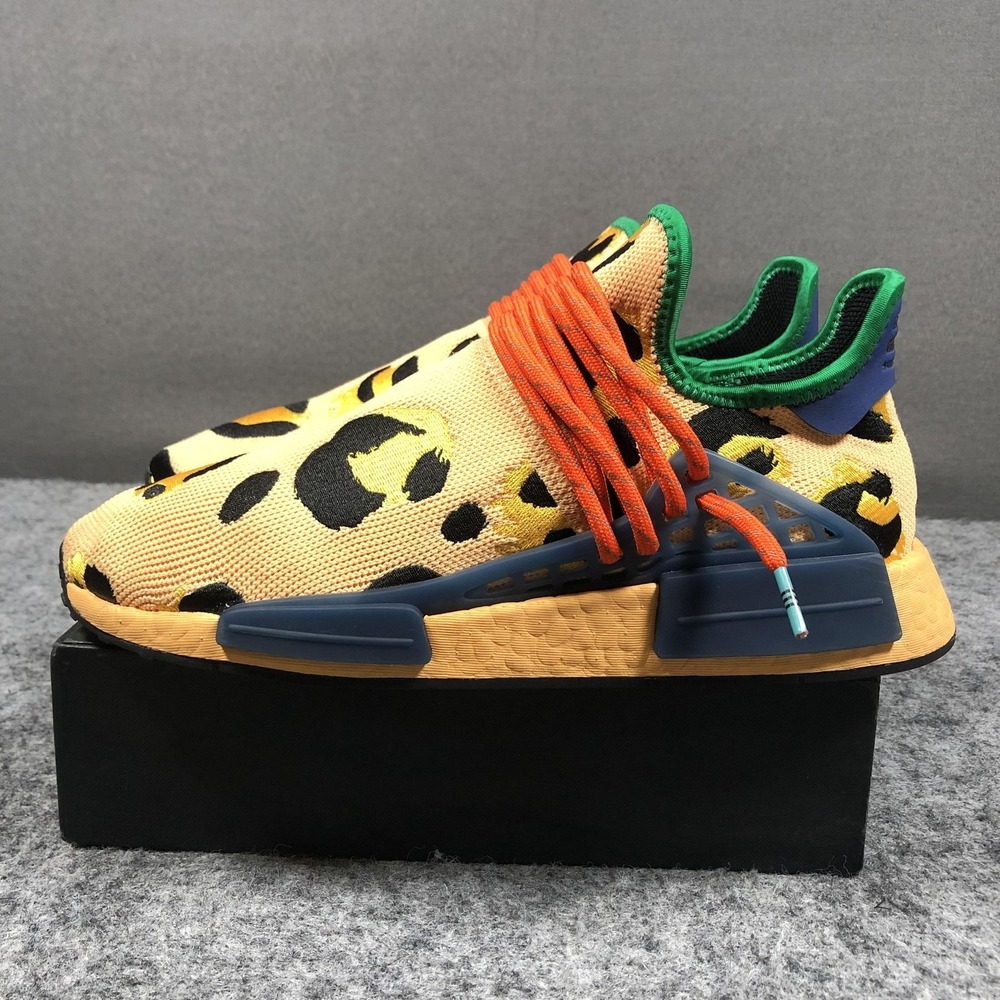 Adidas Pharrell x NMD Hu Animal Print Pulse Amber Shoes Mens 8.5 Sneakers - Picture 7 of 16